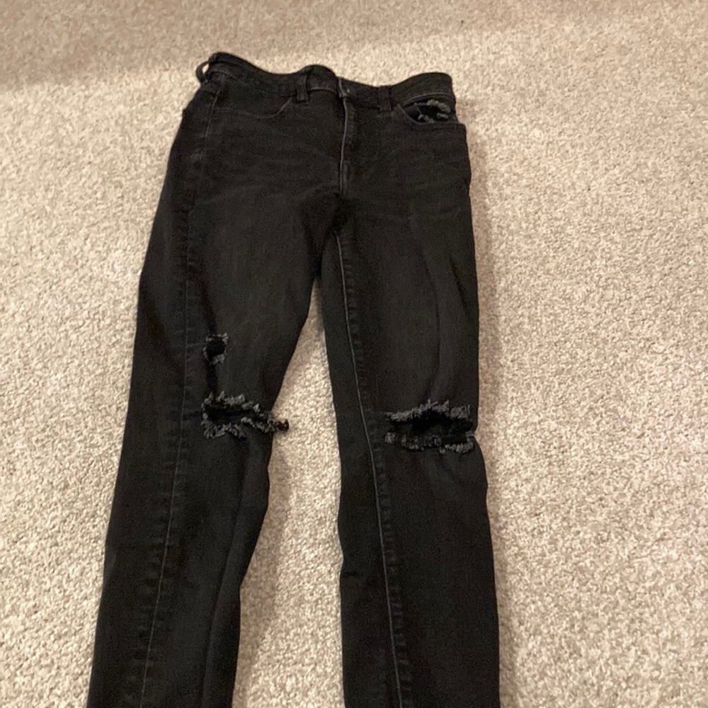 American eagle black skinny jean women’s size us 2 short great condition